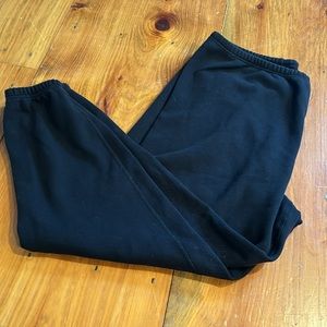SKIMS XL Solid Black Joggers Sweats Sweatpants Inner Drawstring